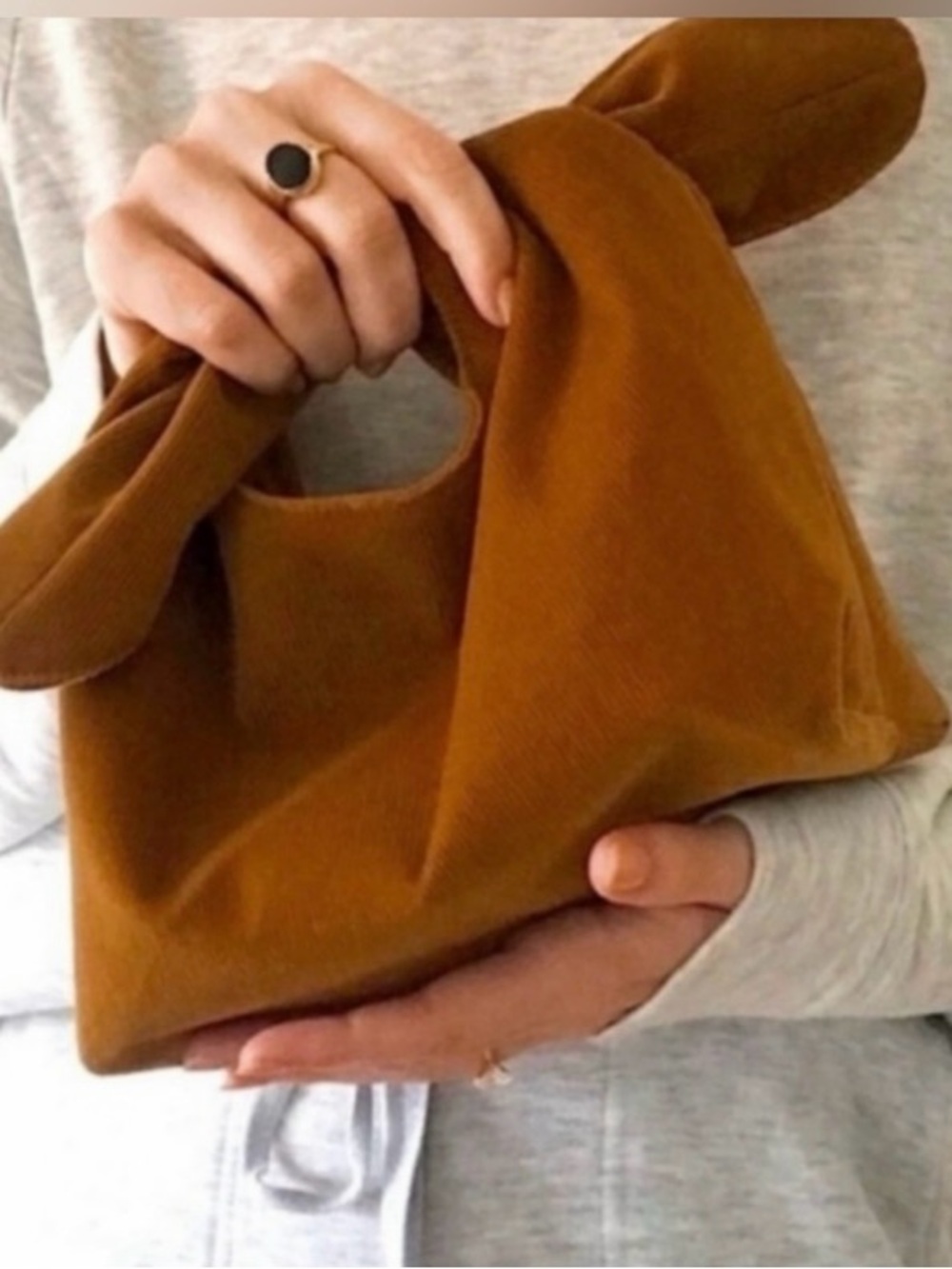 Merit Knot Handle Mini Bag in Tan